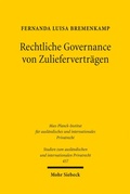 Abbildung von: Rechtliche Governance von Zulieferverträgen - Mohr Siebeck