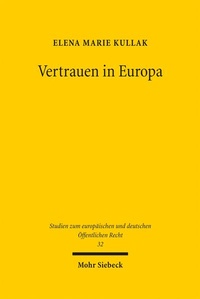 Abbildung von: Vertrauen in Europa - Mohr Siebeck
