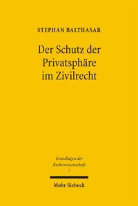 Bild: Der Schutz der Privatsphäre im Zivilrecht - Mohr Siebeck