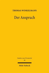 Abbildung von: Der Anspruch - Mohr Siebeck