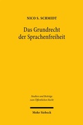 Abbildung von: Das Grundrecht der Sprachenfreiheit - Mohr Siebeck