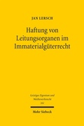 Abbildung von: Haftung von Leitungsorganen im Immaterialgüterrecht - Mohr Siebeck