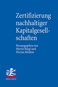 Abbildung von: Zertifizierung nachhaltiger Kapitalgesellschaften - Mohr Siebeck