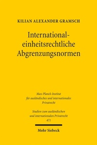 Abbildung von: International-einheitsrechtliche Abgrenzungsnormen - Mohr Siebeck