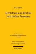 Abbildung von: Rechtsform und Realität Juristischer Personen - Mohr Siebeck
