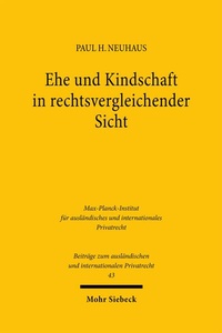 Abbildung von: Ehe und Kindschaft in rechtsvergleichender Sicht - Mohr Siebeck