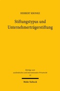 Abbildung von: Stiftungstypus und Unternehmerträgerstiftung - Mohr Siebeck