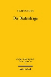 Abbildung von: Die Diätenfrage - Mohr Siebeck