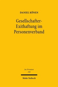 Abbildung von: Gesellschafter-Exithaftung im Personenverband - Mohr Siebeck