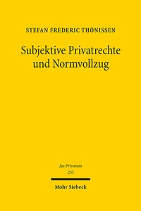 Abbildung von: Subjektive Privatrechte und Normvollzug - Mohr Siebeck