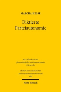 Abbildung von: Diktierte Parteiautonomie - Mohr Siebeck