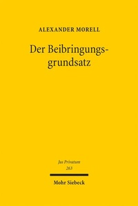Abbildung von: Der Beibringungsgrundsatz - Mohr Siebeck