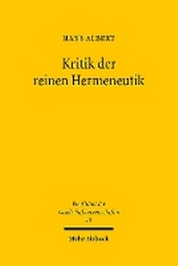 Abbildung von: Kritik der reinen Hermeneutik - Mohr Siebeck