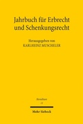 Abbildung von: Jahrbuch für Erbrecht und Schenkungsrecht - Mohr Siebeck