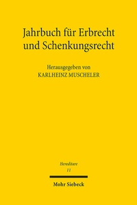 Abbildung von: Jahrbuch für Erbrecht und Schenkungsrecht - Mohr Siebeck