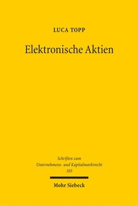 Abbildung von: Elektronische Aktien - Mohr Siebeck