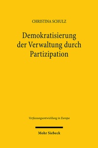 Abbildung von: Demokratisierung der Verwaltung durch Partizipation - Mohr Siebeck