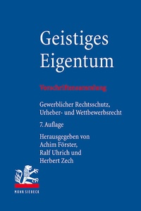 Abbildung von: Geistiges Eigentum - Mohr Siebeck