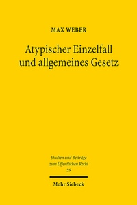 Abbildung von: Atypischer Einzelfall und allgemeines Gesetz - Mohr Siebeck
