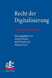 Abbildung von: Recht der Digitalisierung - Mohr Siebeck
