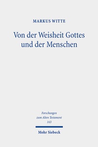 Abbildung von: Von der Weisheit Gottes und der Menschen - Mohr Siebeck