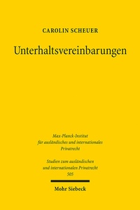 Abbildung von: Unterhaltsvereinbarungen - Mohr Siebeck