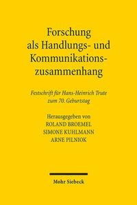 Abbildung von: Forschung als Handlungs- und Kommunikationszusammenhang - Mohr Siebeck