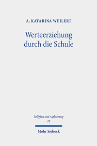 Abbildung von: Werteerziehung durch die Schule - Mohr Siebeck