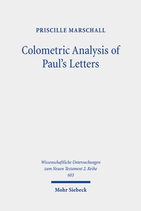 Abbildung von: Colometric Analysis of Paul's Letters - Mohr Siebeck