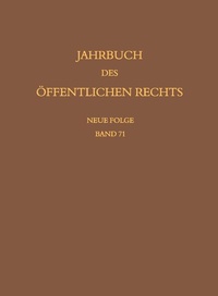 Abbildung von: Jahrbuch des öffentlichen Rechts der Gegenwart. Neue Folge - Mohr Siebeck
