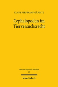 Abbildung von: Cephalopoden im Tierversuchsrecht - Mohr Siebeck