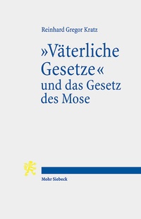 Abbildung von: "Väterliche Gesetze" und das Gesetz des Mose - Mohr Siebeck
