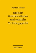 Bild: Ordinale Wohlfahrtstheorie und staatliche Verteilungspolitik - Mohr Siebeck
