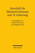 Abbildung von: Festschrift für Ekkehard Schumann zum 70. Geburtstag - Mohr Siebeck