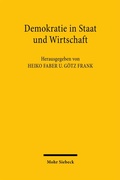 Abbildung von: Demokratie in Staat und Wirtschaft - Mohr Siebeck