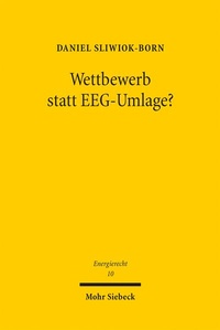 Abbildung von: Wettbewerb statt EEG-Umlage? - Mohr Siebeck