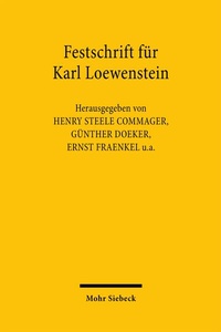 Abbildung von: Festschrift für Karl Loewenstein - Mohr Siebeck