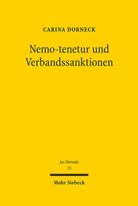 Abbildung von: Nemo-tenetur und Verbandssanktionen - Mohr Siebeck