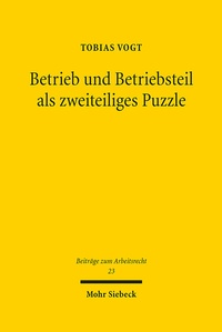 Abbildung von: Betrieb und Betriebsteil als zweiteiliges Puzzle - Mohr Siebeck