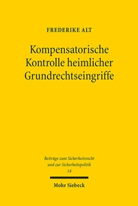 Abbildung von: Kompensatorische Kontrolle heimlicher Grundrechtseingriffe - Mohr Siebeck