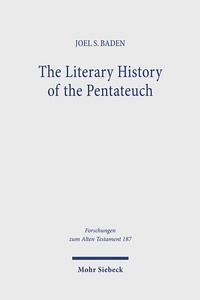 Abbildung von: The Literary History of the Pentateuch - Mohr Siebeck