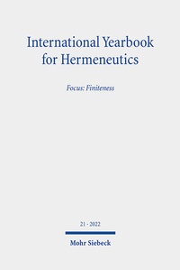 Abbildung von: International Yearbook for Hermeneutics - Mohr Siebeck