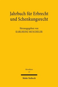 Abbildung von: Jahrbuch für Erbrecht und Schenkungsrecht - Mohr Siebeck
