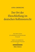 Abbildung von: Der Ort der Eheschließung im deutschen Kollisionsrecht - Mohr Siebeck