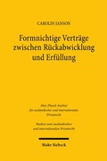 Abbildung von: Formnichtige Verträge zwischen Rückabwicklung und Erfüllung - Mohr Siebeck