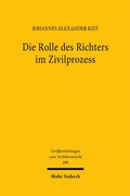 Abbildung von: Die Rolle des Richters im Zivilprozess - Mohr Siebeck