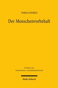 Abbildung von: Der Menschenvorbehalt - Mohr Siebeck