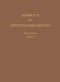 Abbildung von: Jahrbuch des öffentlichen Rechts der Gegenwart. Neue Folge - Mohr Siebeck
