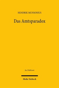 Abbildung von: Das Amtsparadox - Mohr Siebeck