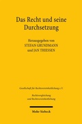 Abbildung von: Das Recht und seine Durchsetzung - Mohr Siebeck